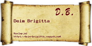 Deim Brigitta névjegykártya